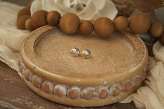 Stamped Concho Round Studs