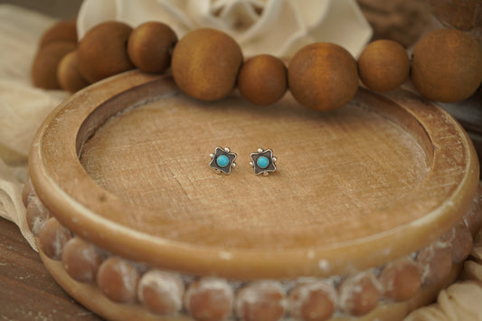 Diamond Turquoise Concho Studs