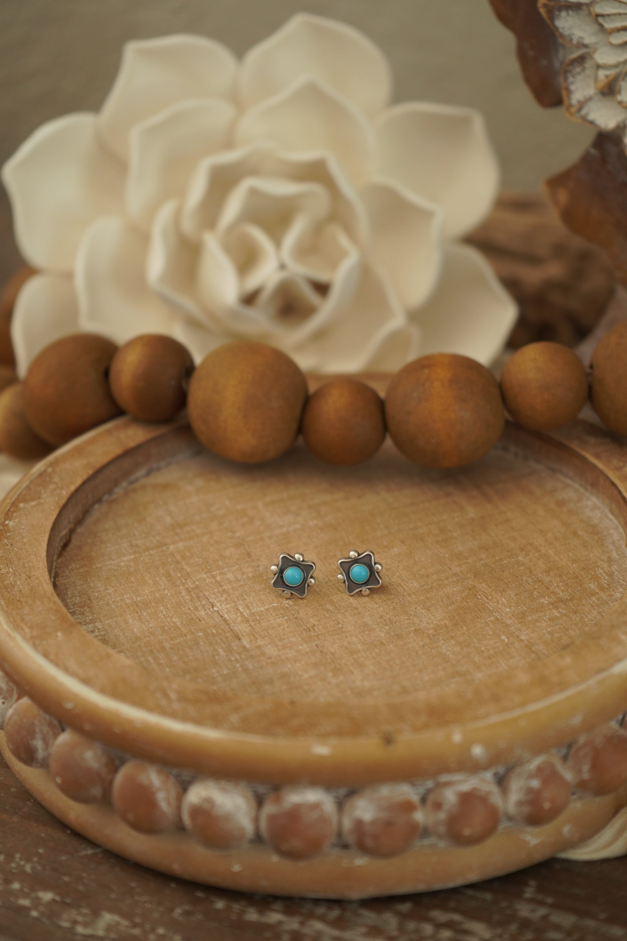 Diamond Turquoise Concho Studs