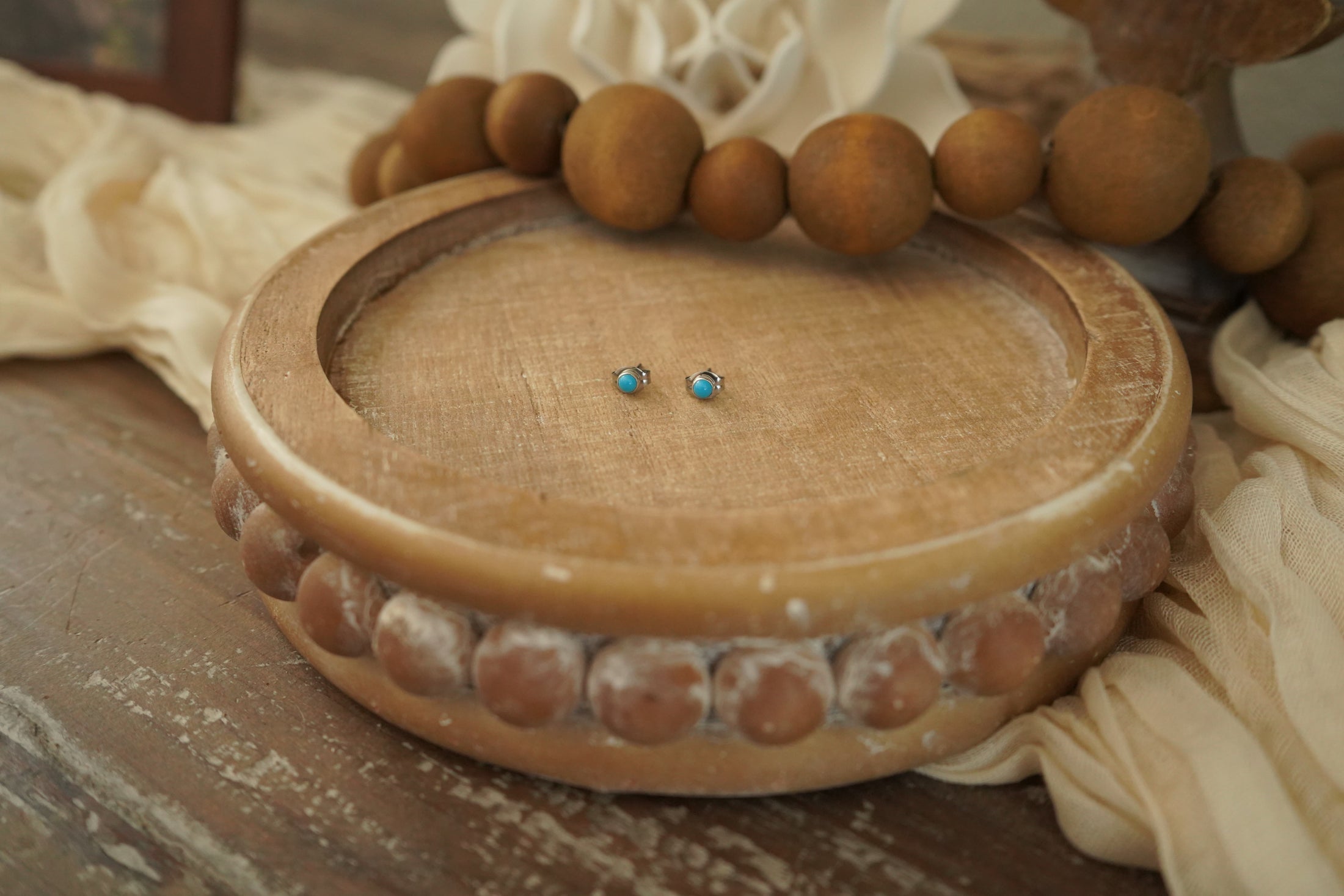Mini Turquoise Studs - 3mm and 5mm