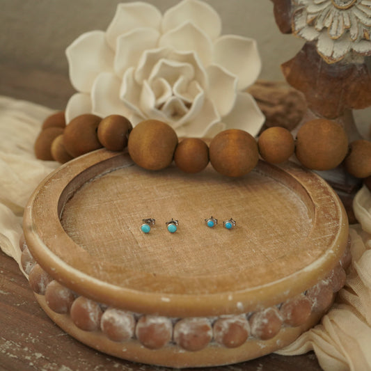 Mini Turquoise Studs - 3mm and 5mm