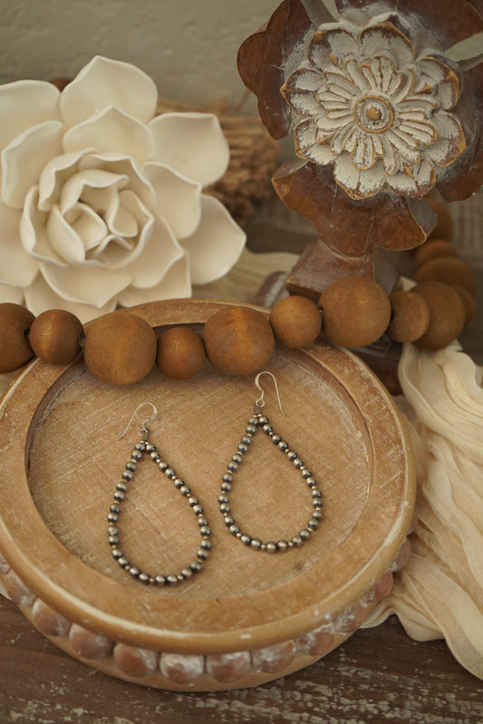 Sterling Silver Pearl Teardrop Earrings