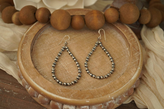 Sterling Silver Pearl Teardrop Earrings