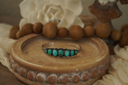 7 Stone Turquoise Cuff