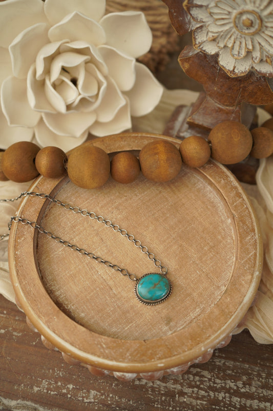 Deep Blue Turquoise Necklace