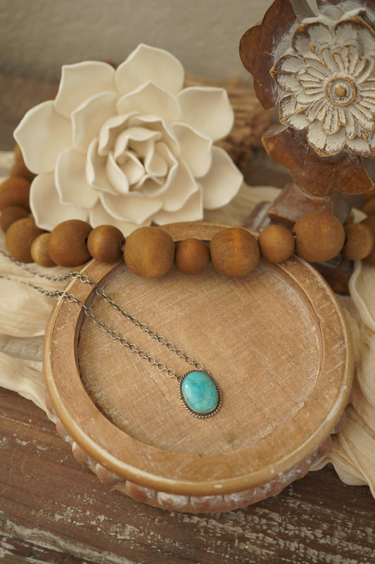 Oval Turquoise Necklace
