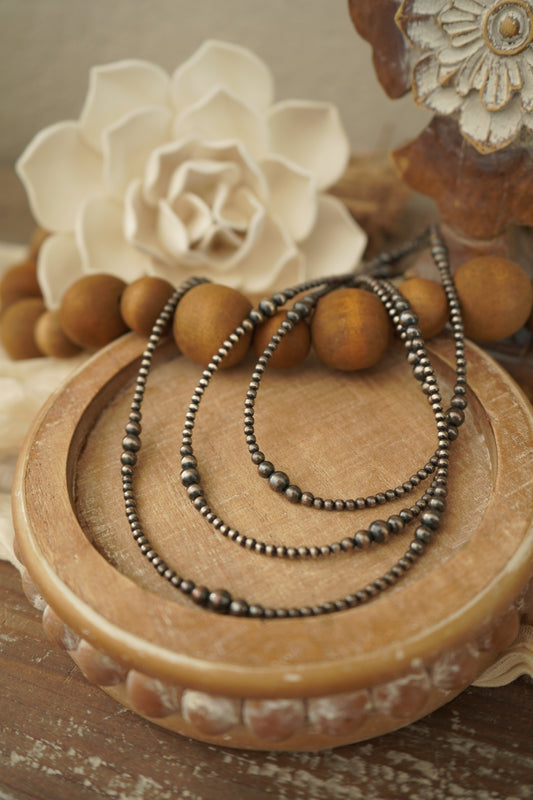 Everyday Graduated Sterling Silver Pearls Necklace