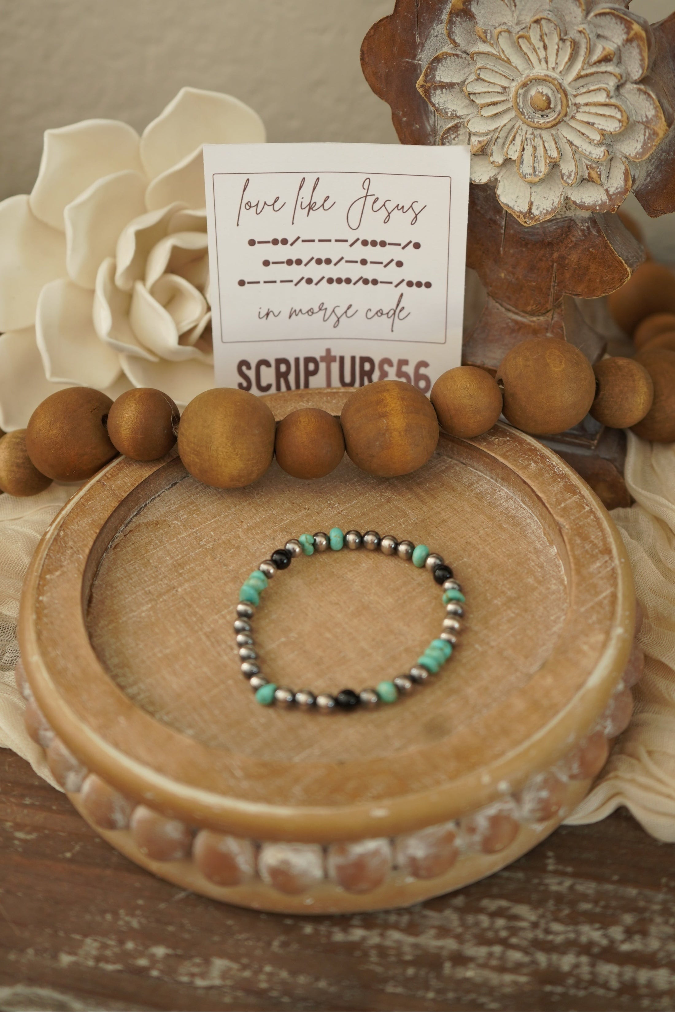 Love Like Jesus - Morse Code Genuine Bracelet