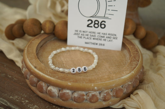 286 - He Is Risen Stretchy Bracelet SCRIPTUR356
