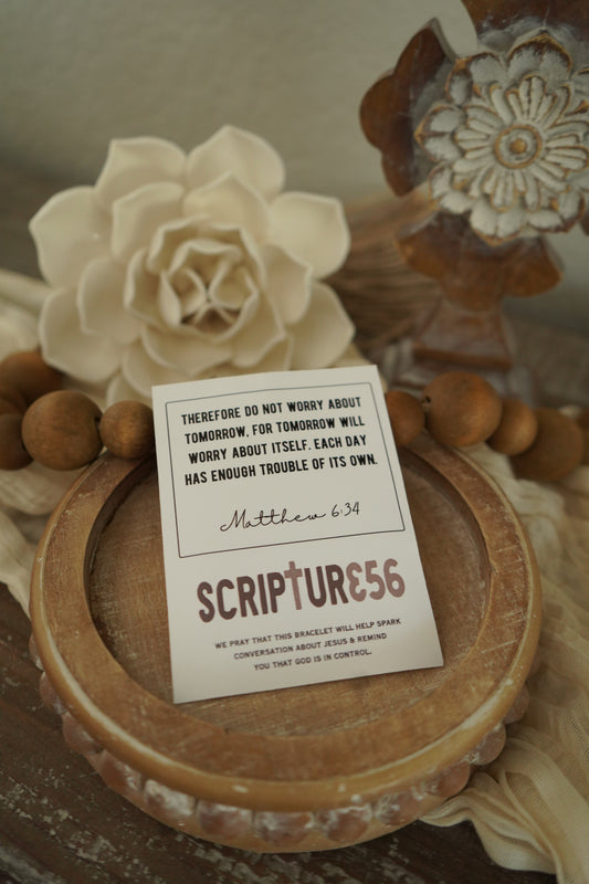 634 - Do Not Worry Stretchy Bracelet SCRIPTUR356