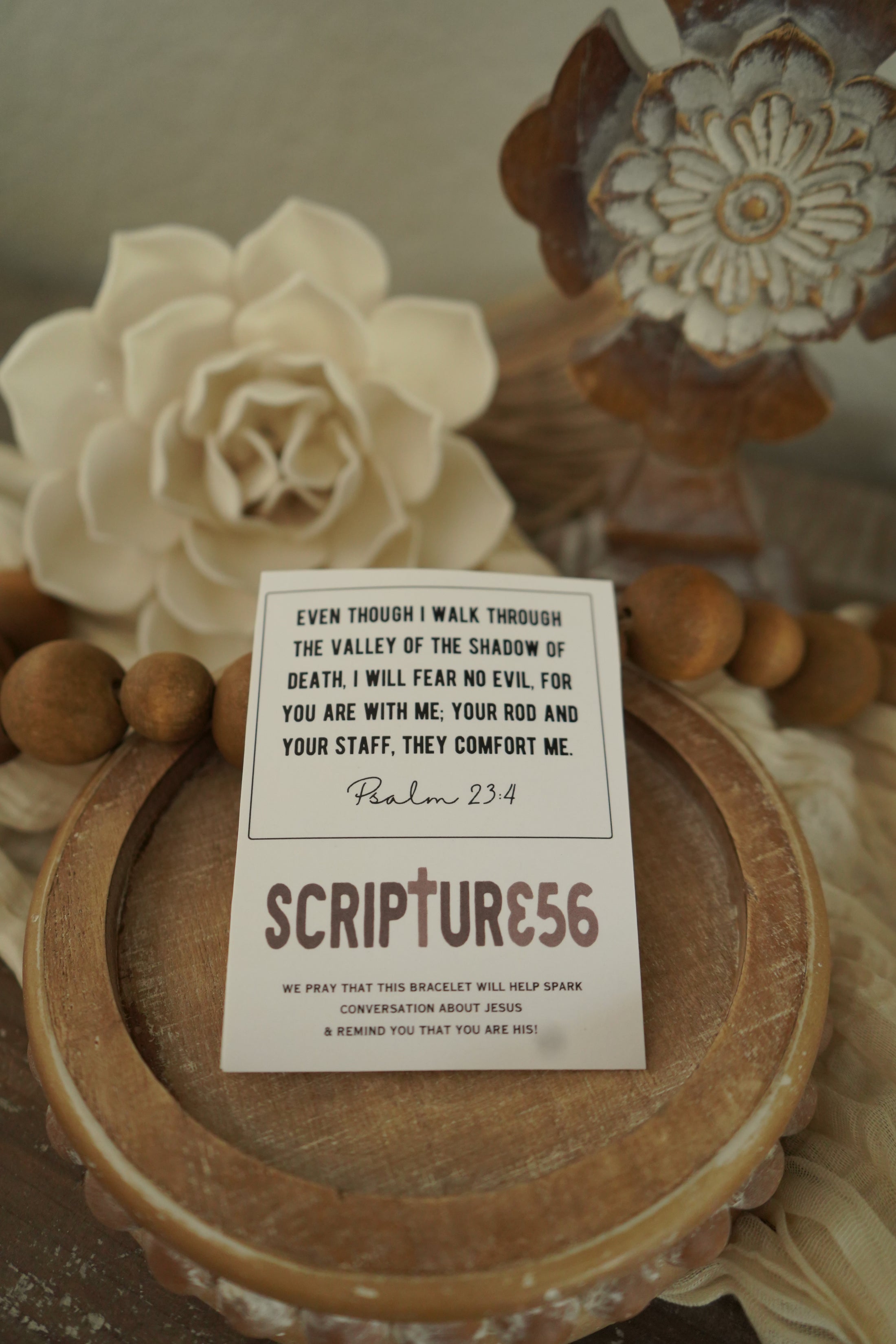 23 - The Lord is my Shephed Stretchy Bracelet SCRIPTUR356