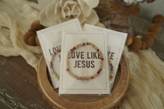 Love Like Jesus - Morse Code Stretchy Bracelet