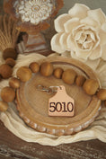 Load image into Gallery viewer, 5010 - Psalm 50:10 He Owns The Cattle Leather Keychain - SCRIPTUR356

