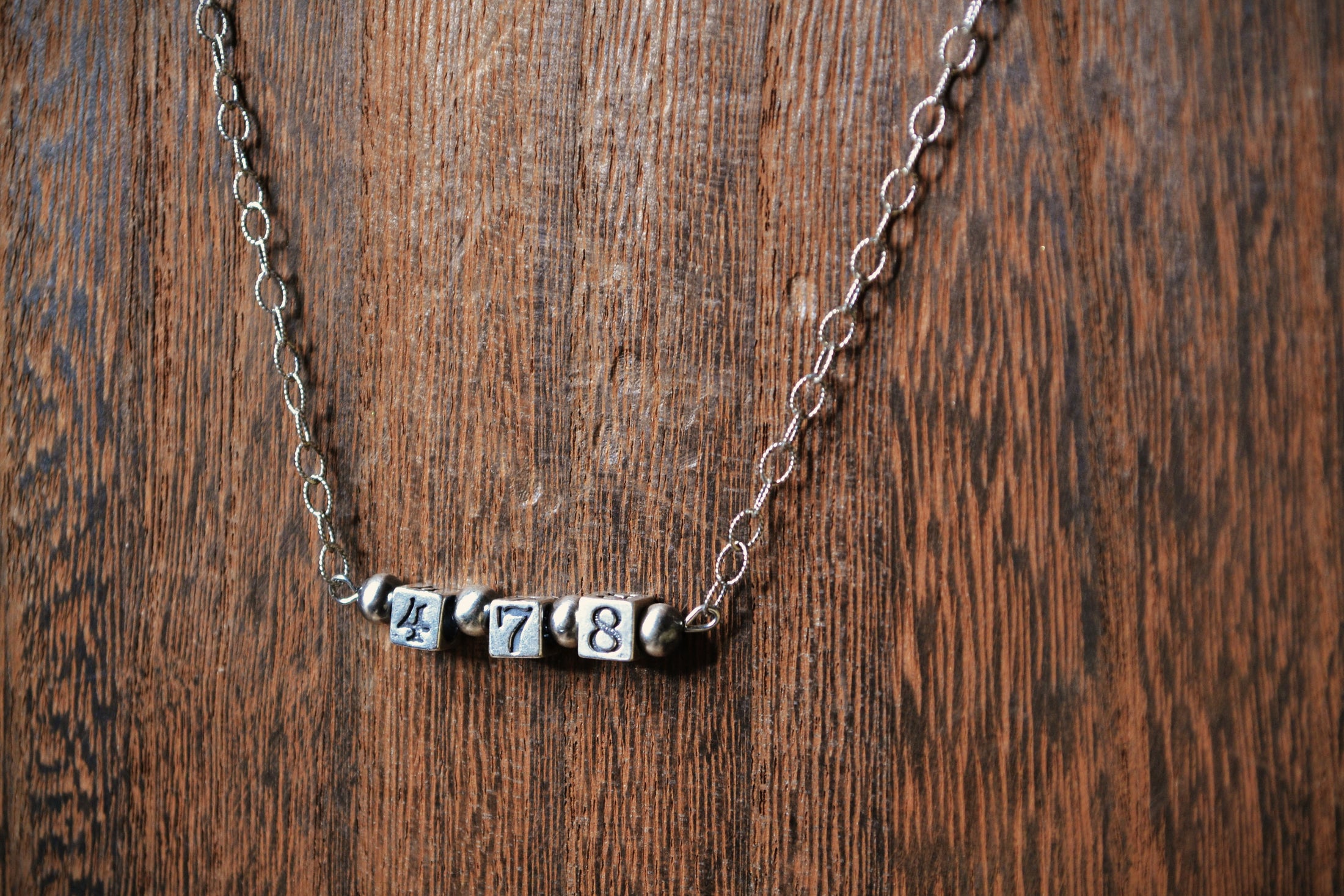 SCRIPTUR356 Custom Verse Sterling Silver Bar Necklace