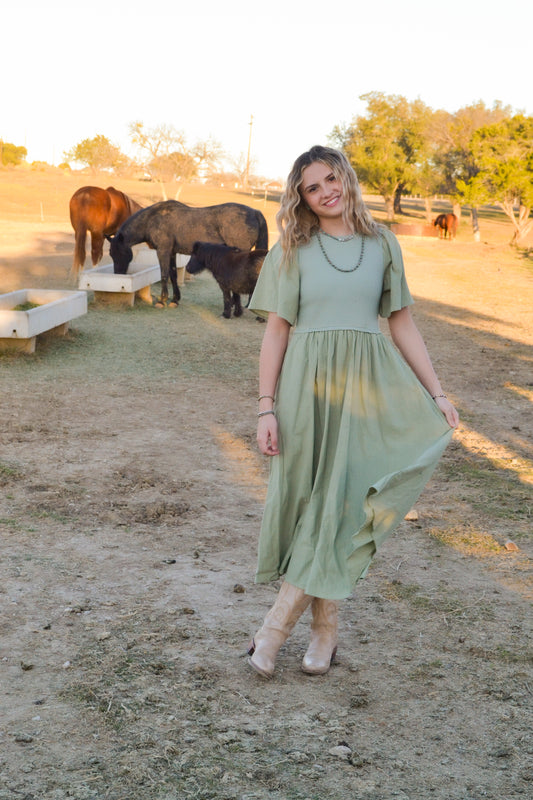 Annabelle Dress in Sage
