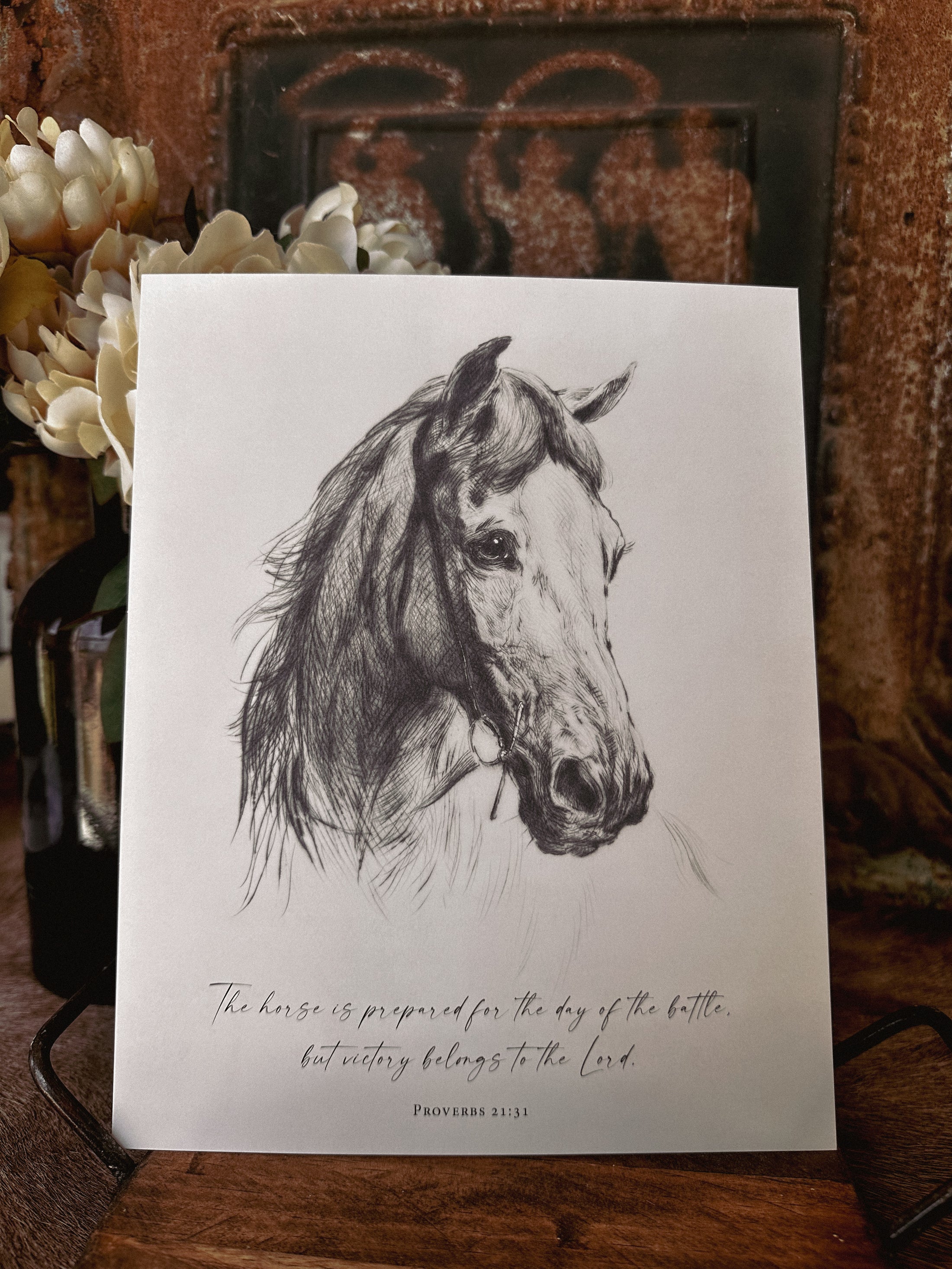 Horse Is Prepared - Wall Print 8x10