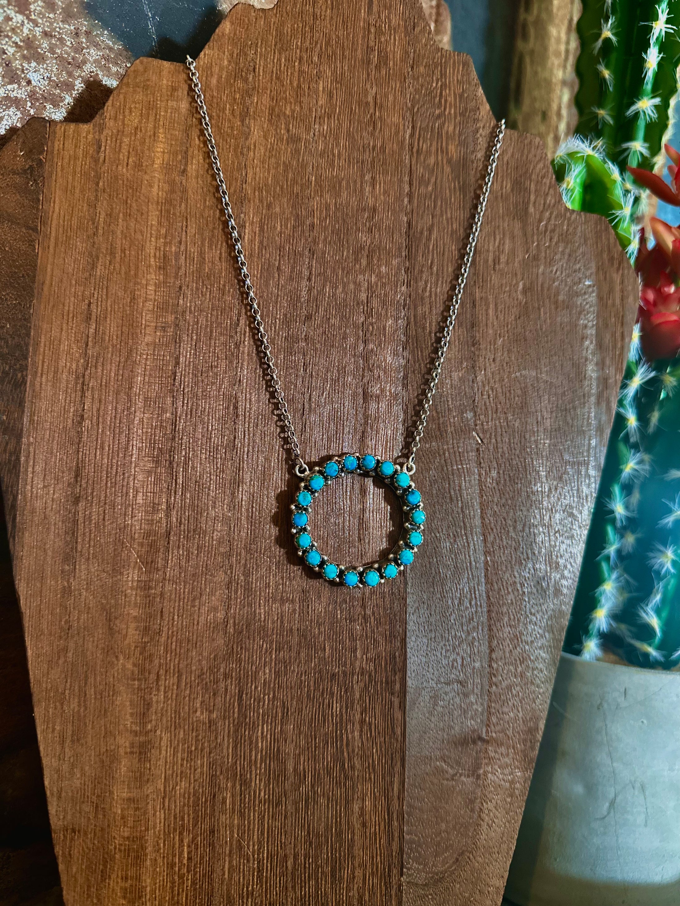 Josie Turquoise Circle Necklace