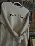 Load image into Gallery viewer, Jesus is King Sweatshirt in Natural
