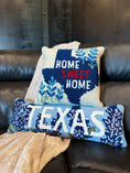 Load image into Gallery viewer, "Texas" Bluebonnet Background Hook Throw Pillow
