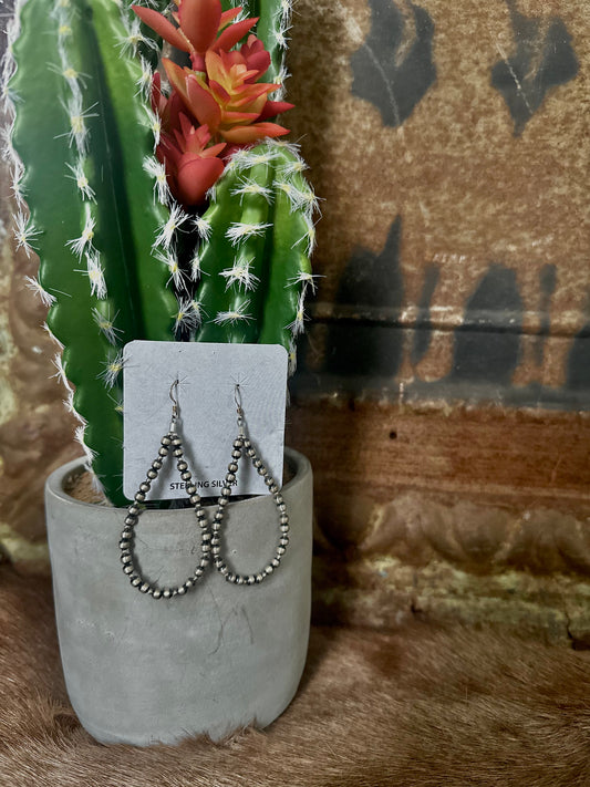Sterling Silver Pearl Teardrop Earrings