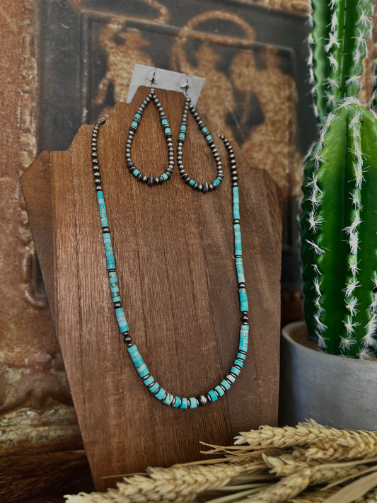 Rancher's Wife Navajo Style and Turquoise Jewelry Set