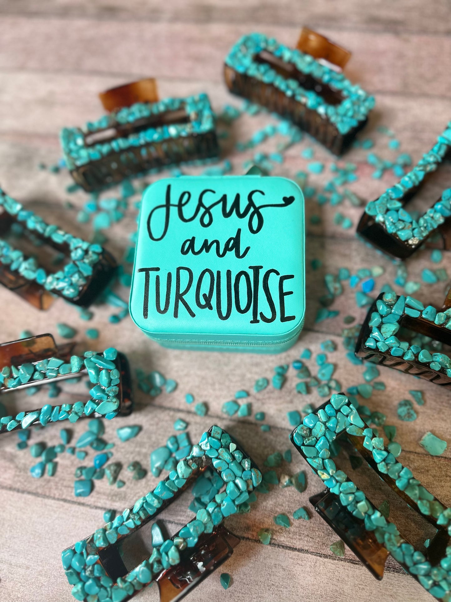 Mini Jewelry Case-Jesus and Turquoise