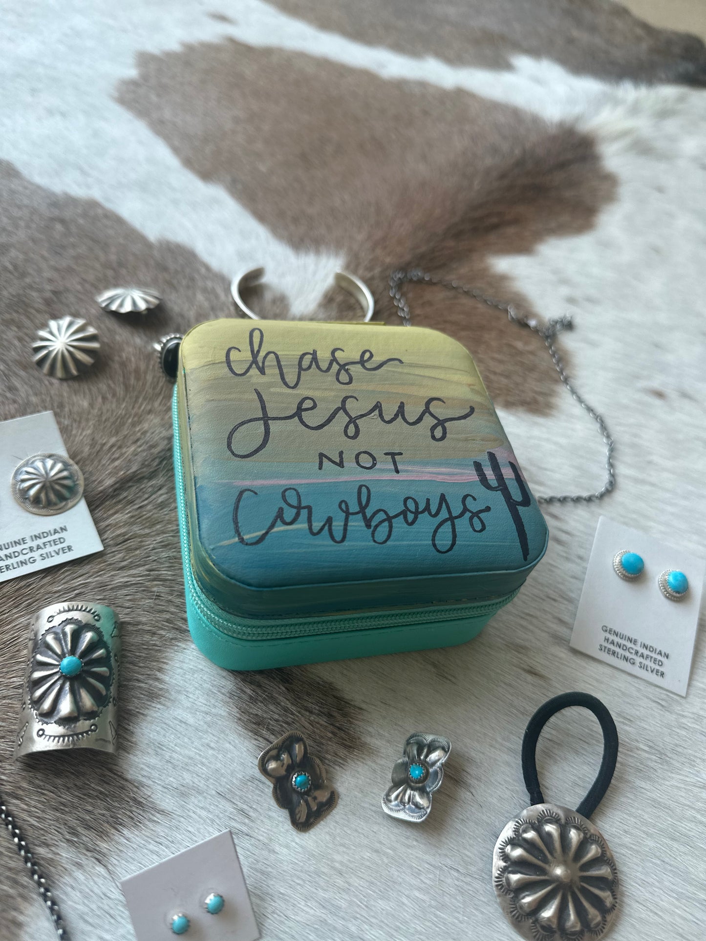 Mini Jewelry Case-Chase Jesus not Cowboys