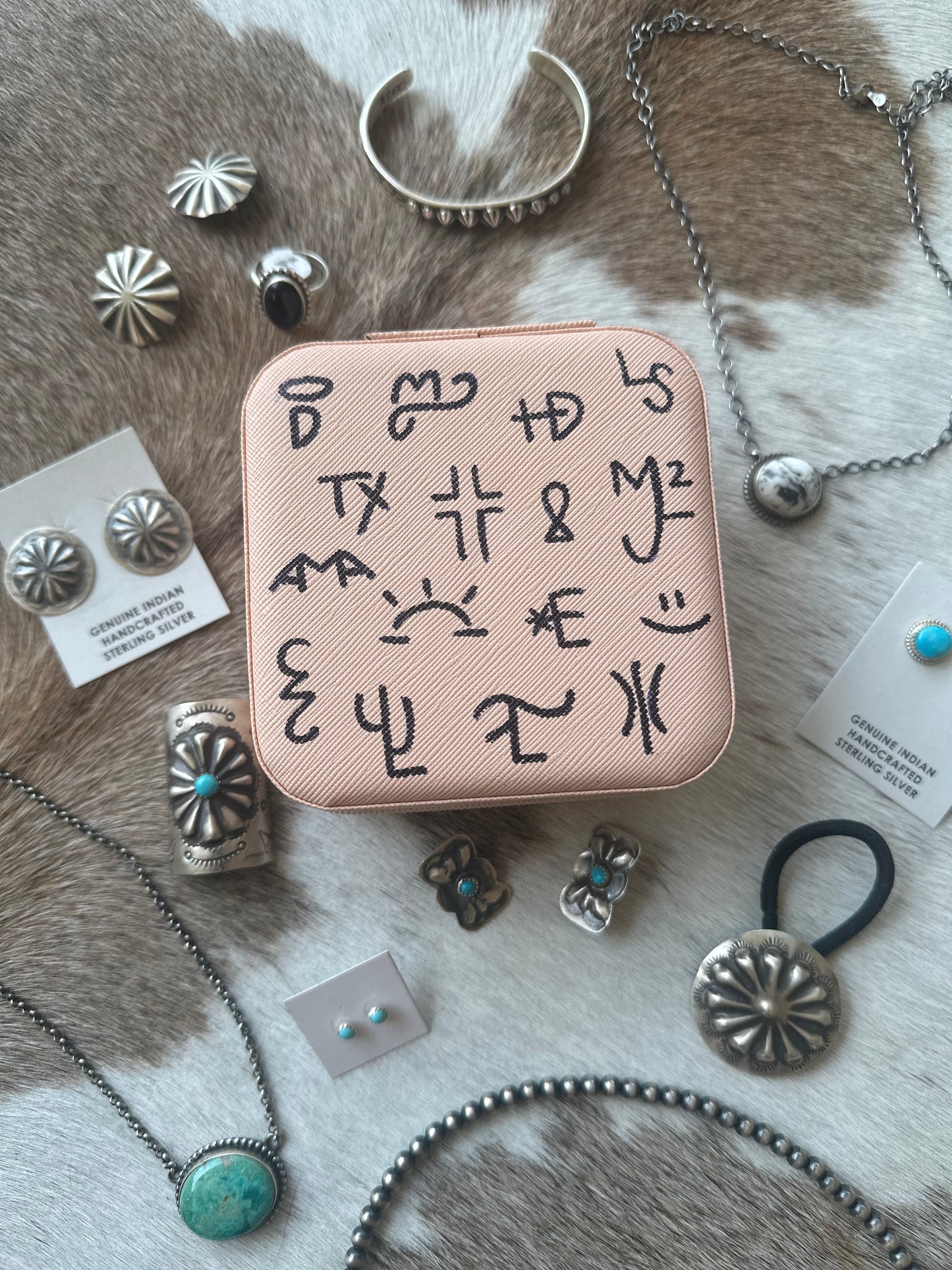 Mini Jewelry Case with Mirror-Brands in Pink