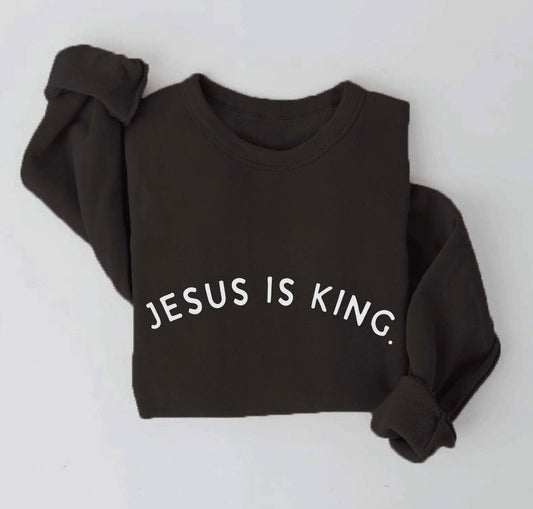 Jesus Is King Sweatshirt in Black