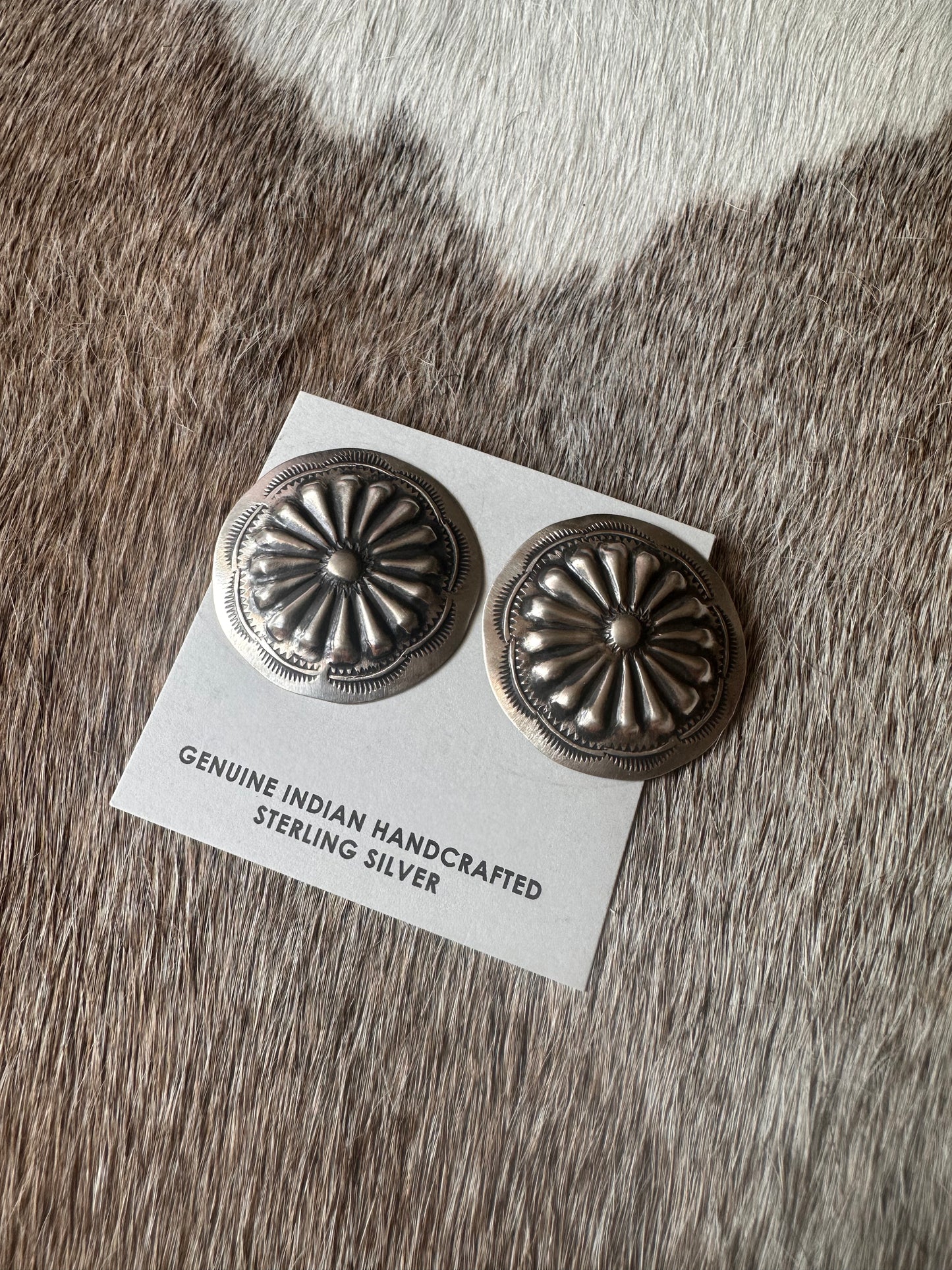 Large Concho Earrings