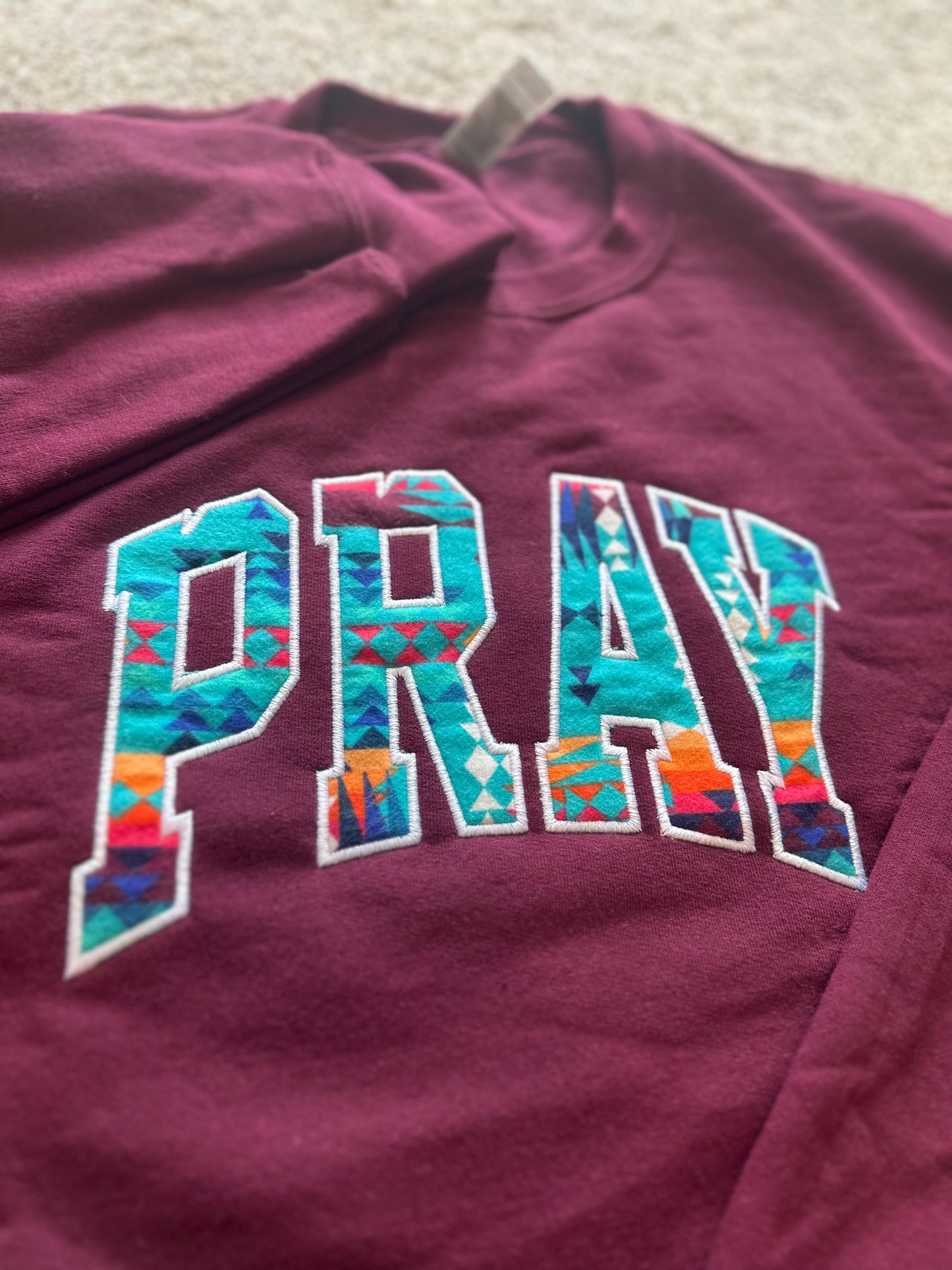 Pray Embroidered Sweatshirt