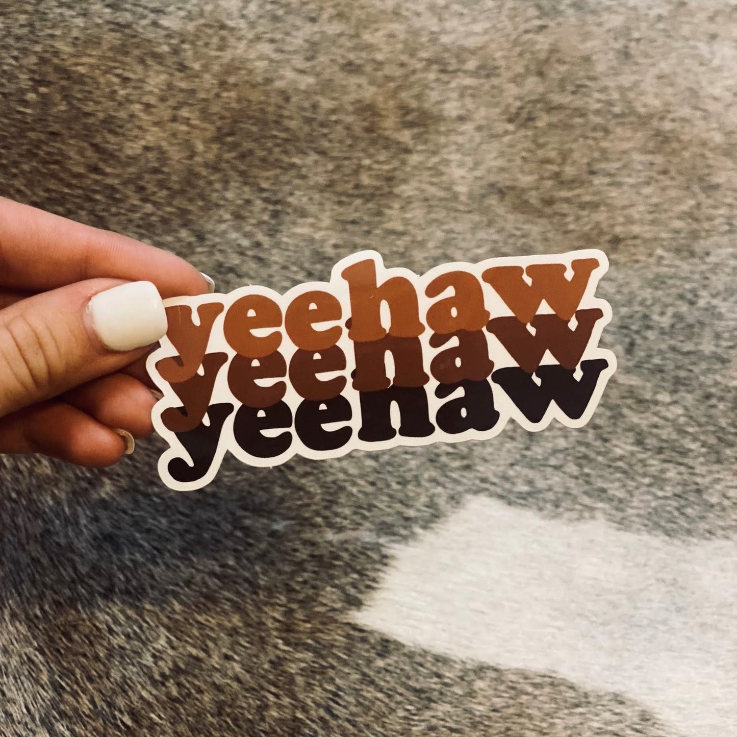 "yeehaw" sticker