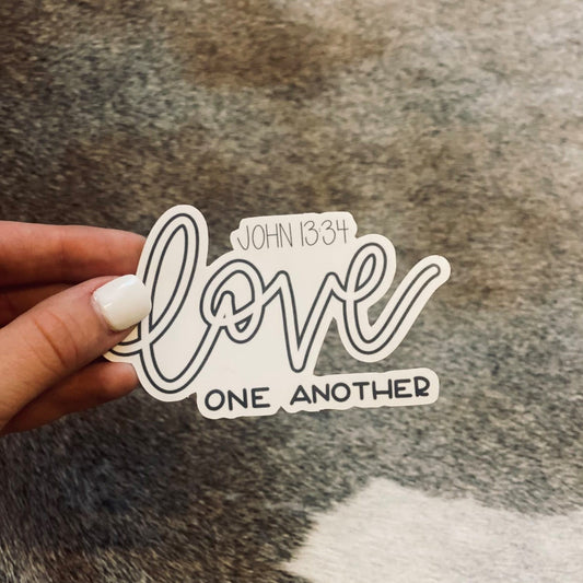 "love one another" sticker