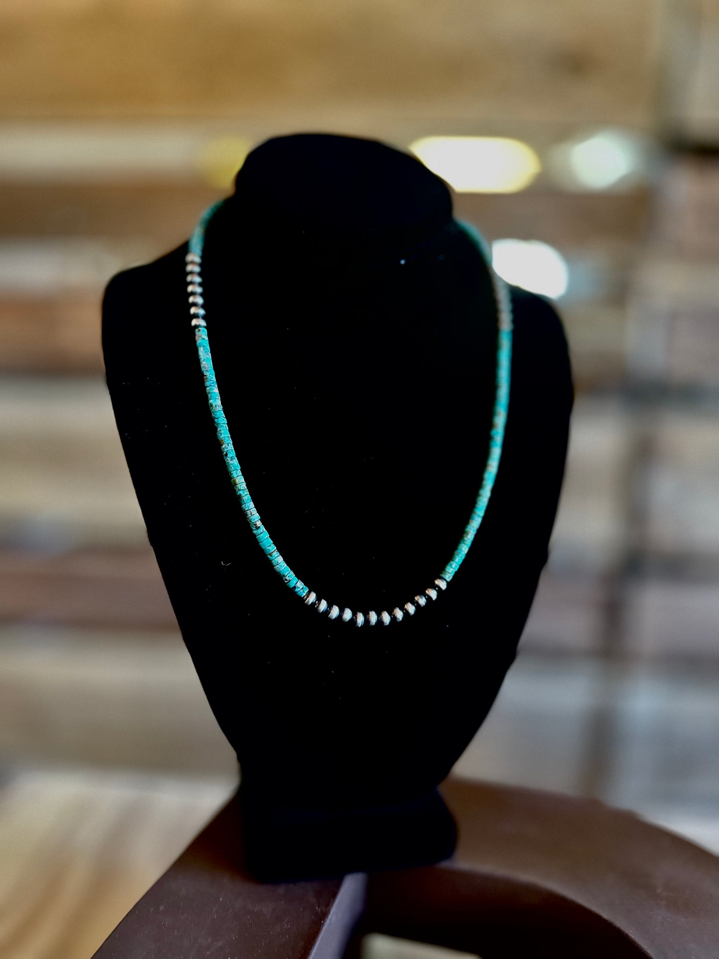 Turquoise with Navajo Pearls Necklace