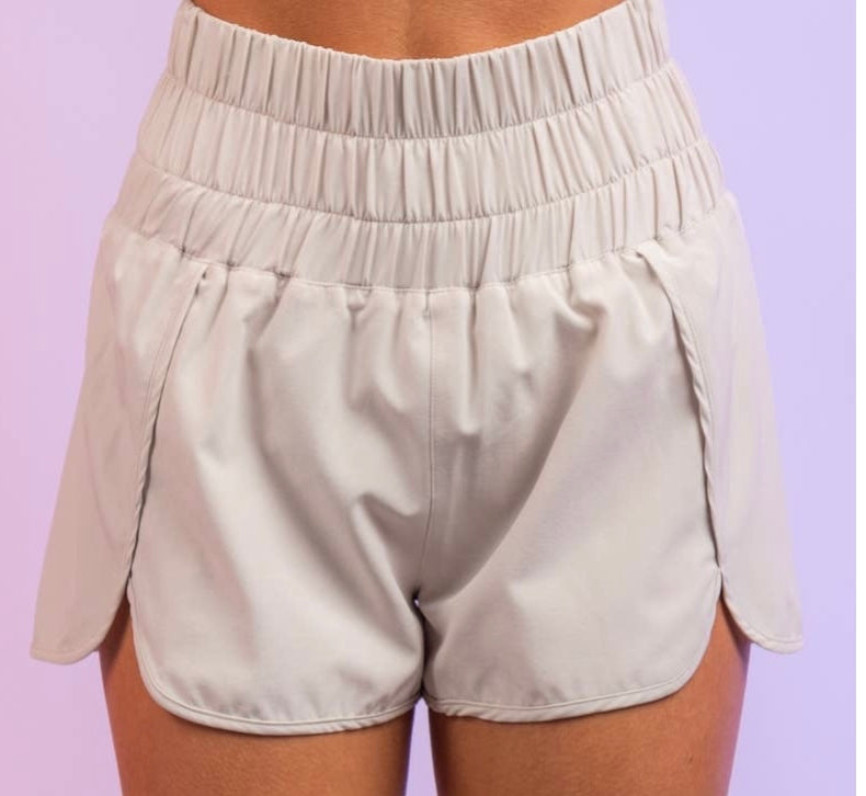 High Waisted Shorts in Coconut Milk