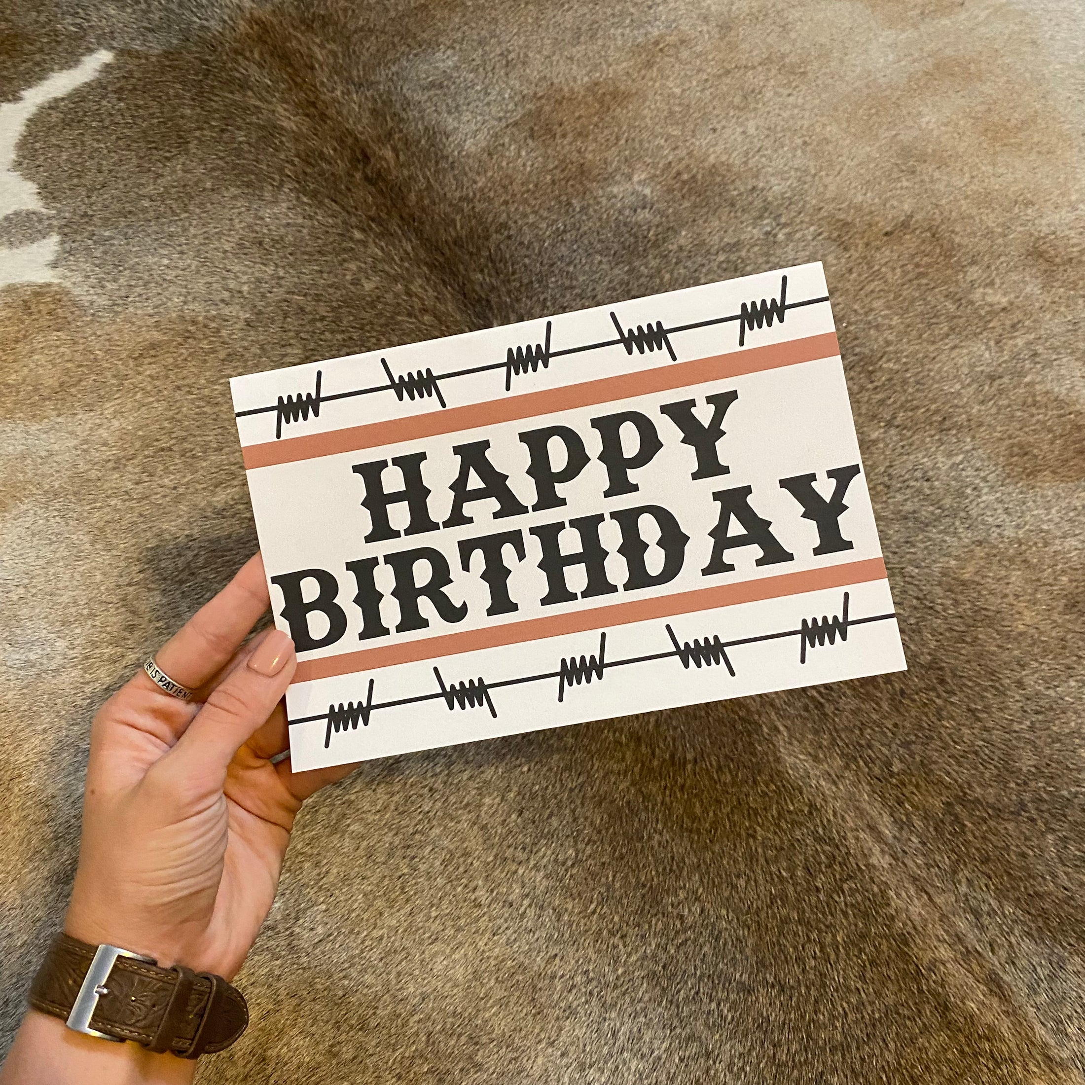 Happy Birthday Barbed Wire Card
